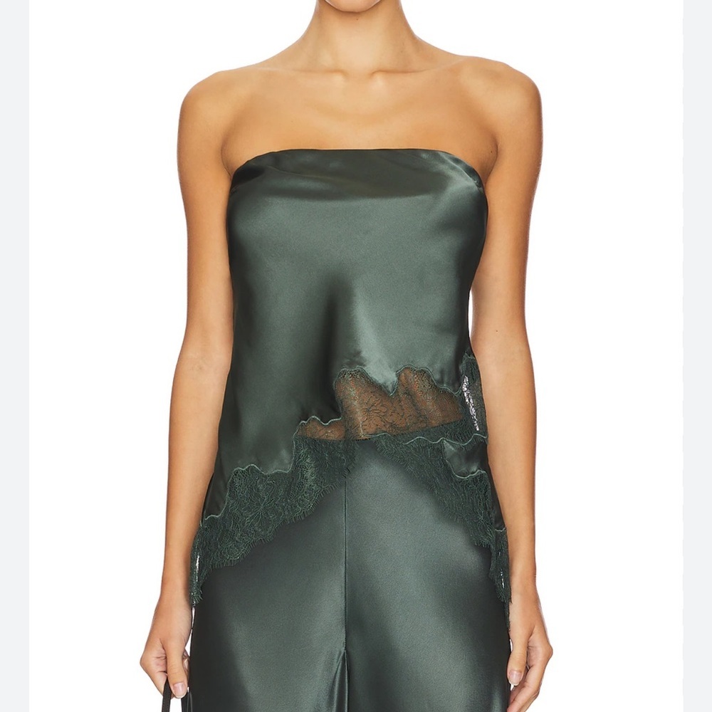 Cami NYC Dark Green Satin Camisole